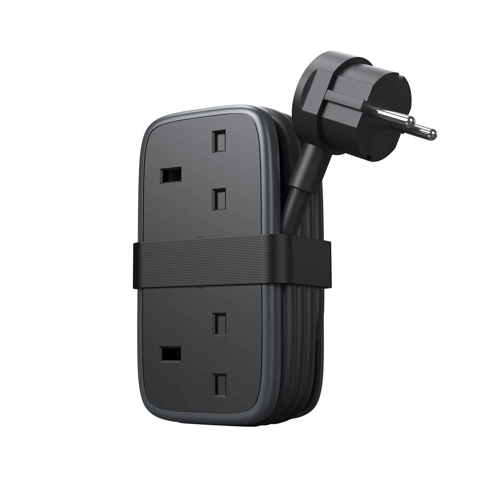 NTONPOWER UK to European Travel Power Strip 2 Outlets 2 USB-A 1 USB-C