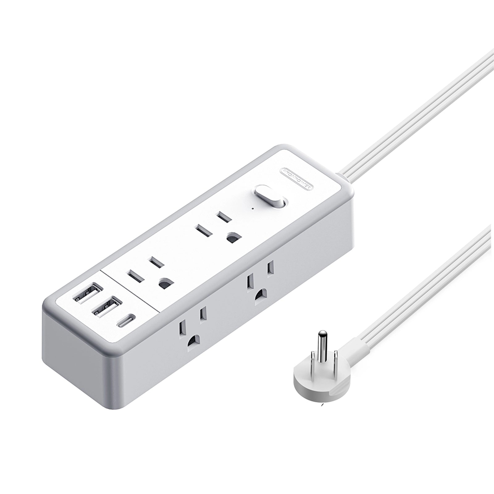 Ntonpower Surge Protector Power Strip 6 Outlets 2 USB-A 1 USB-C