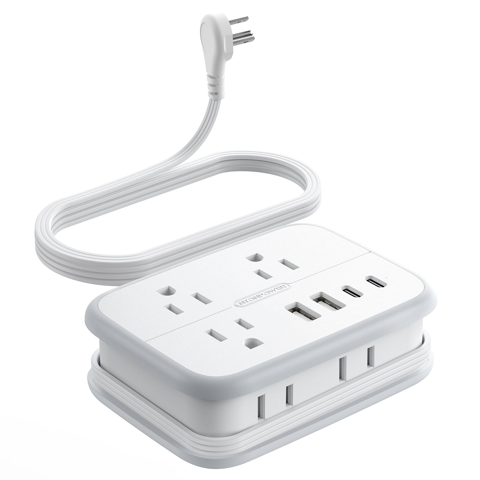 NTONPOWER Travel Power Strip 6 Outlets 2 USB-A 2USB-C