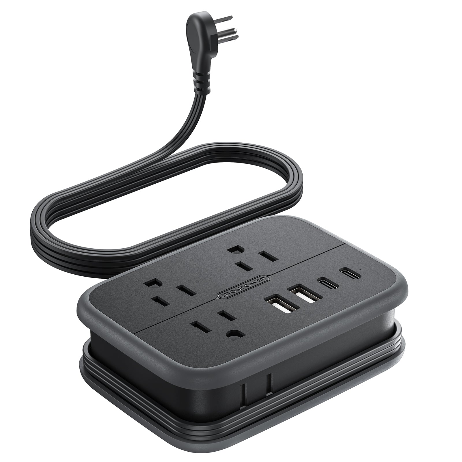 NTONPOWER Travel Power Strip 6 Outlets 2 USB-A 2USB-C