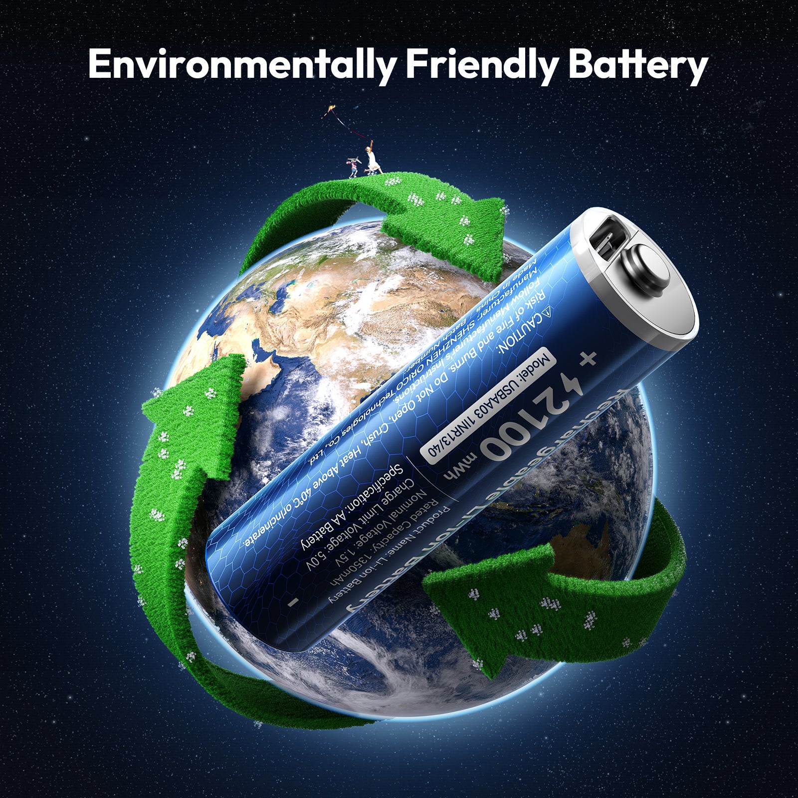 NTONPOWER AA Lithium Rechargeable Batteries 4 Pack