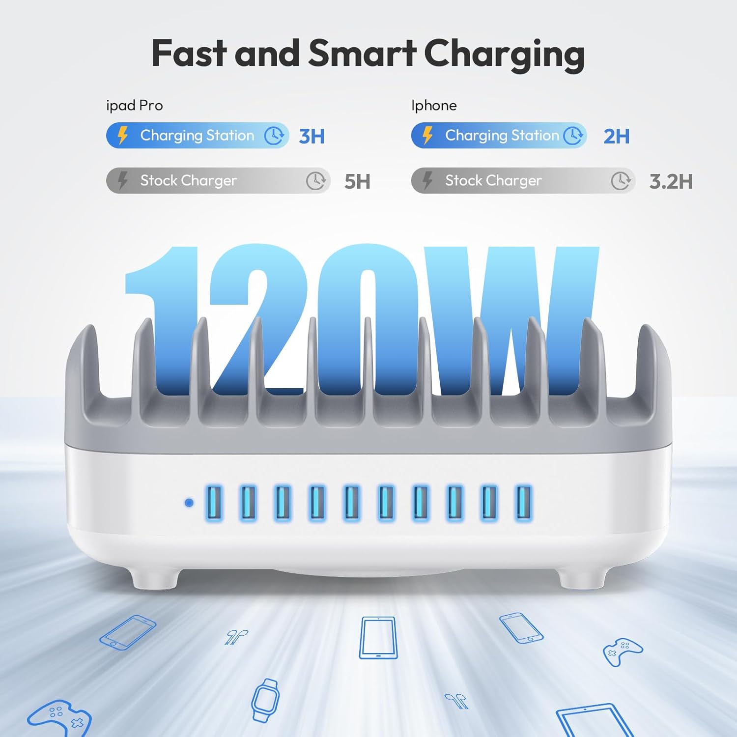 Ntonpower 10 Ports Charging Station