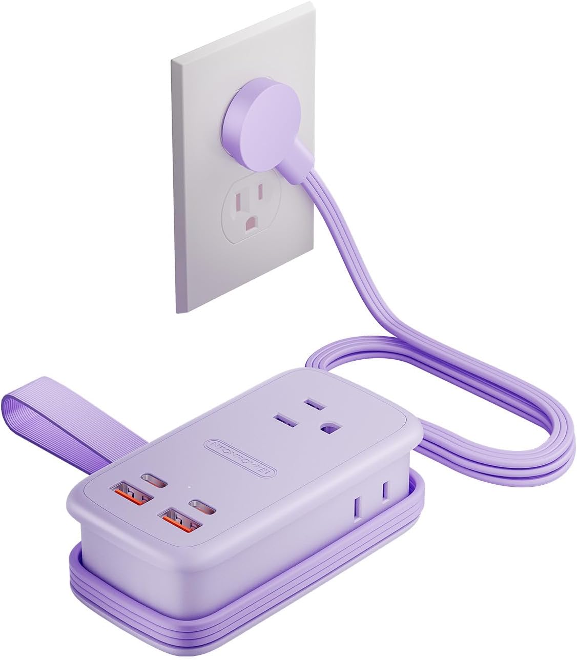 NTONPOWER GAN Ultra 65W USB Power Strip, 3 Outlets 2 USB-A 2 USB-C