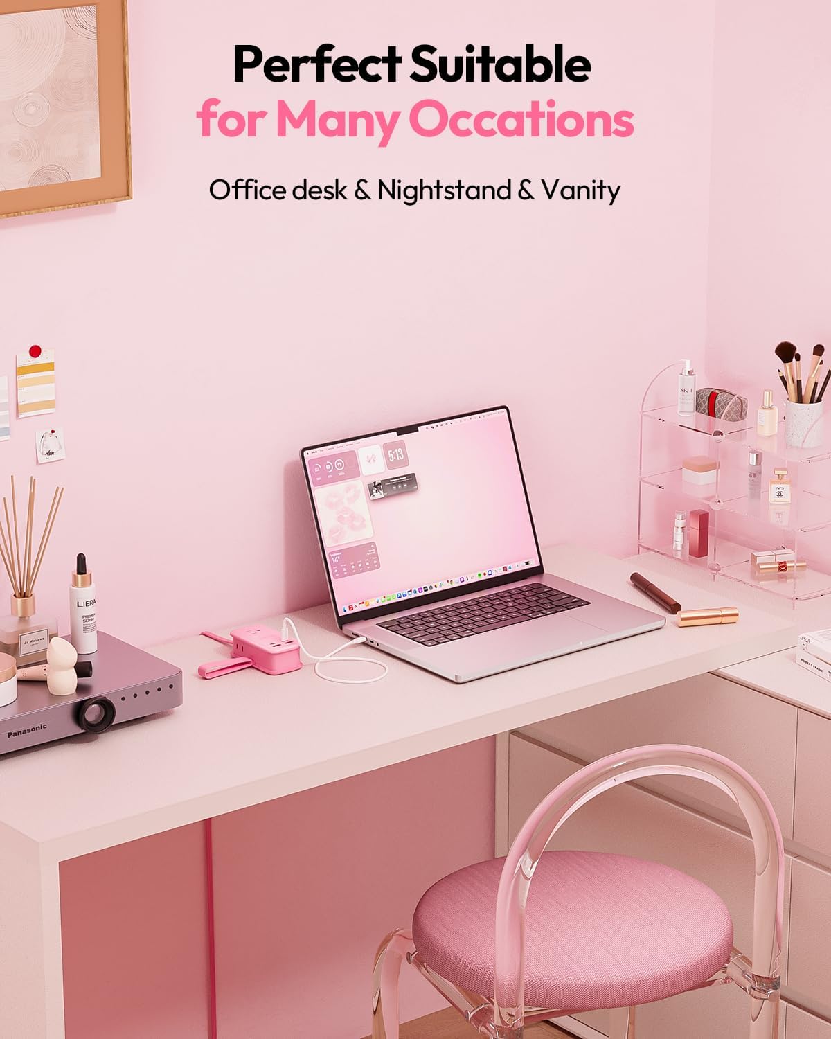 NTONPOWER GAN Ultra 65W USB Power Strip, 3 Outlets 2 USB-A 2 USB-C