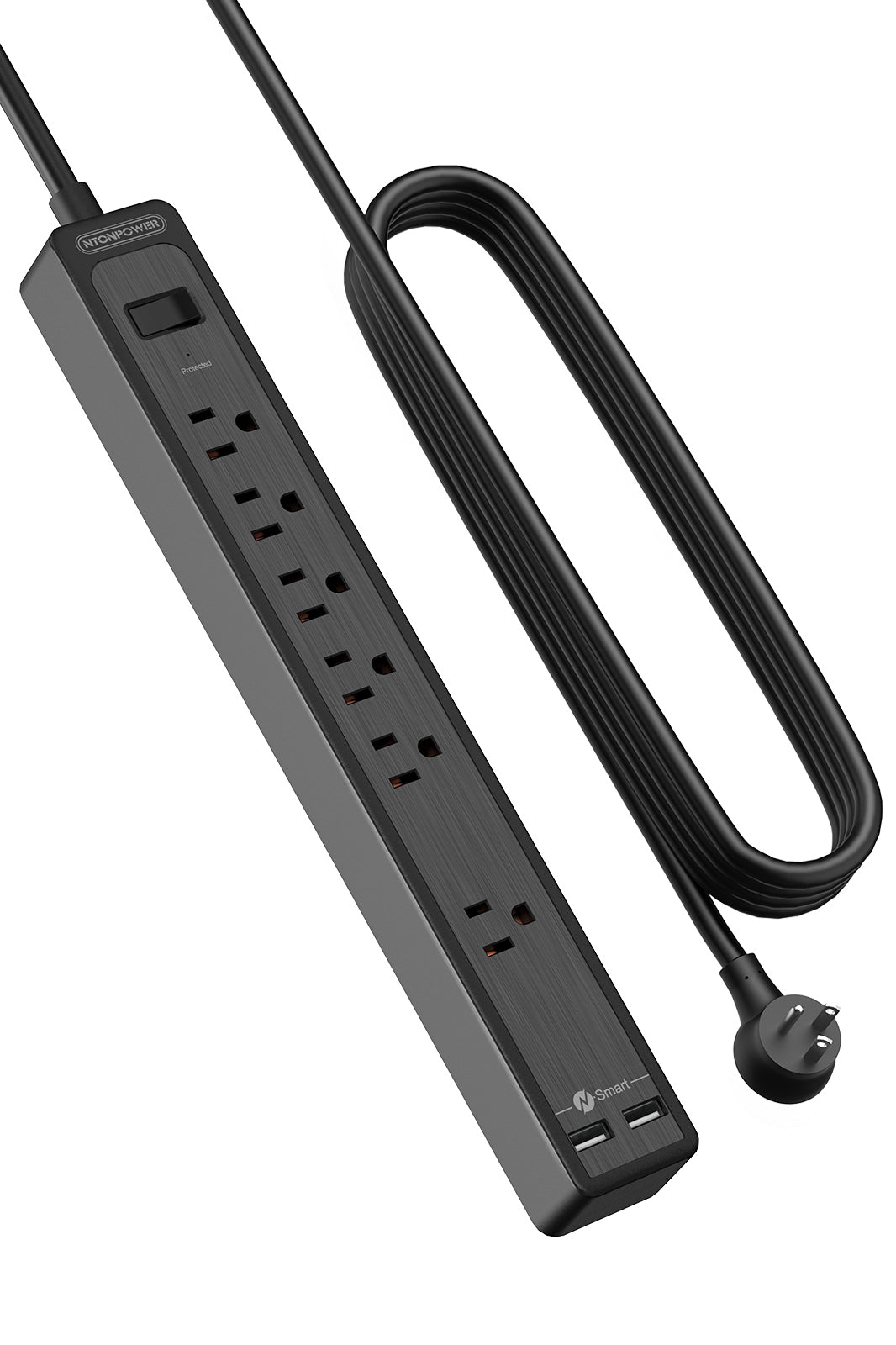 Ntonpower Surge Protector 6 Outlets  2 USB 500J