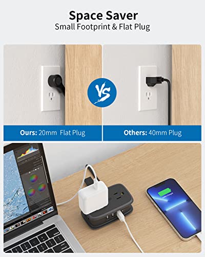 Ntonpower Pocket Power Strip GAN Tech 45W USB C 4 Ausgänge und 2 USB