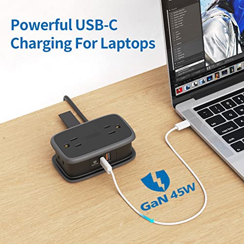 Ntonpower Pocket Power Strip 4 Outlets 1 GAN 45W USB-C