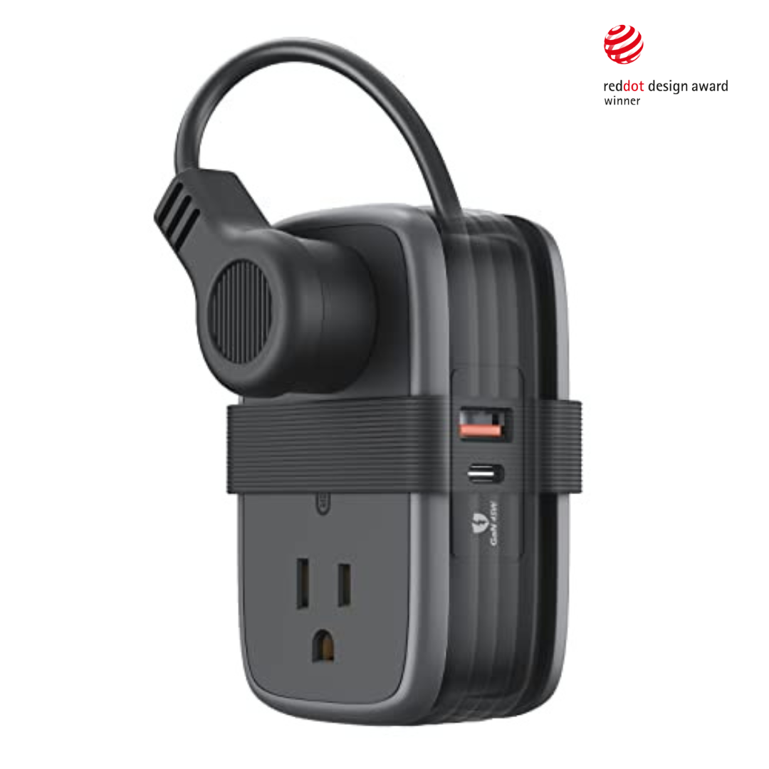 Ntonpower Pocket Power Strip GAN Tech 45W USB C 4 Ausgänge und 2 USB