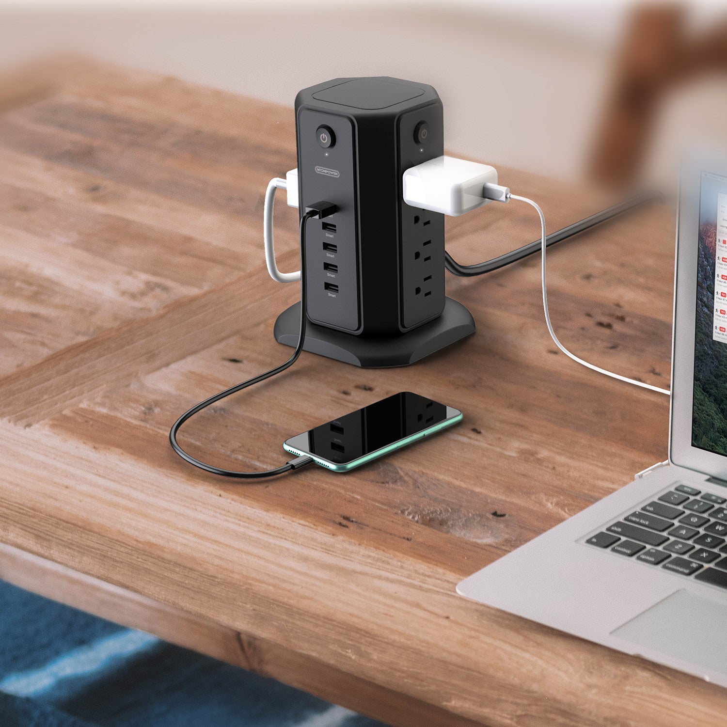 Keep Your Devices Powered with the NTONPOWER Surge Tower Power Strip