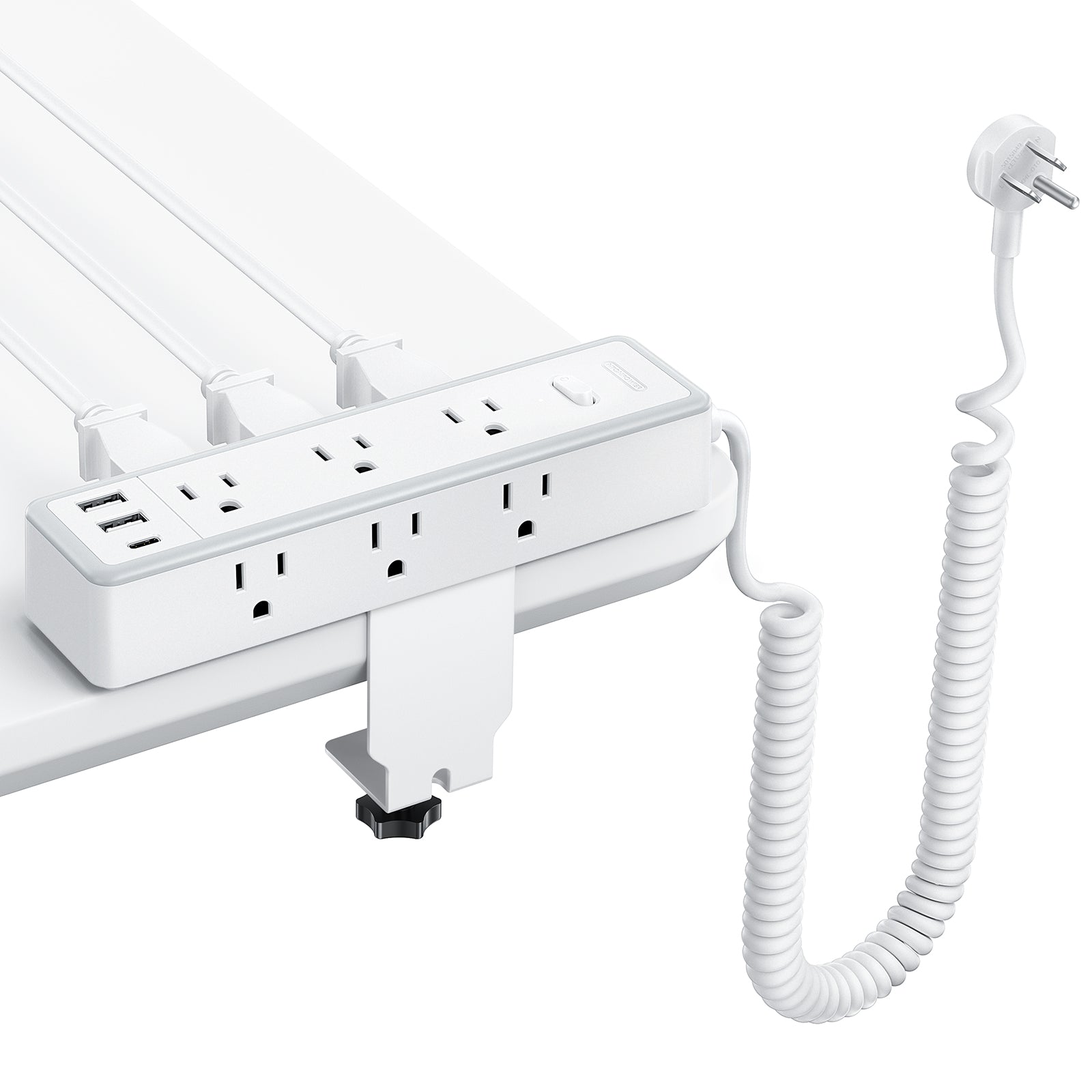 NTONPOWER Standing Desk Power Strip 9 Outlets 2 USB-A 1 USB-C