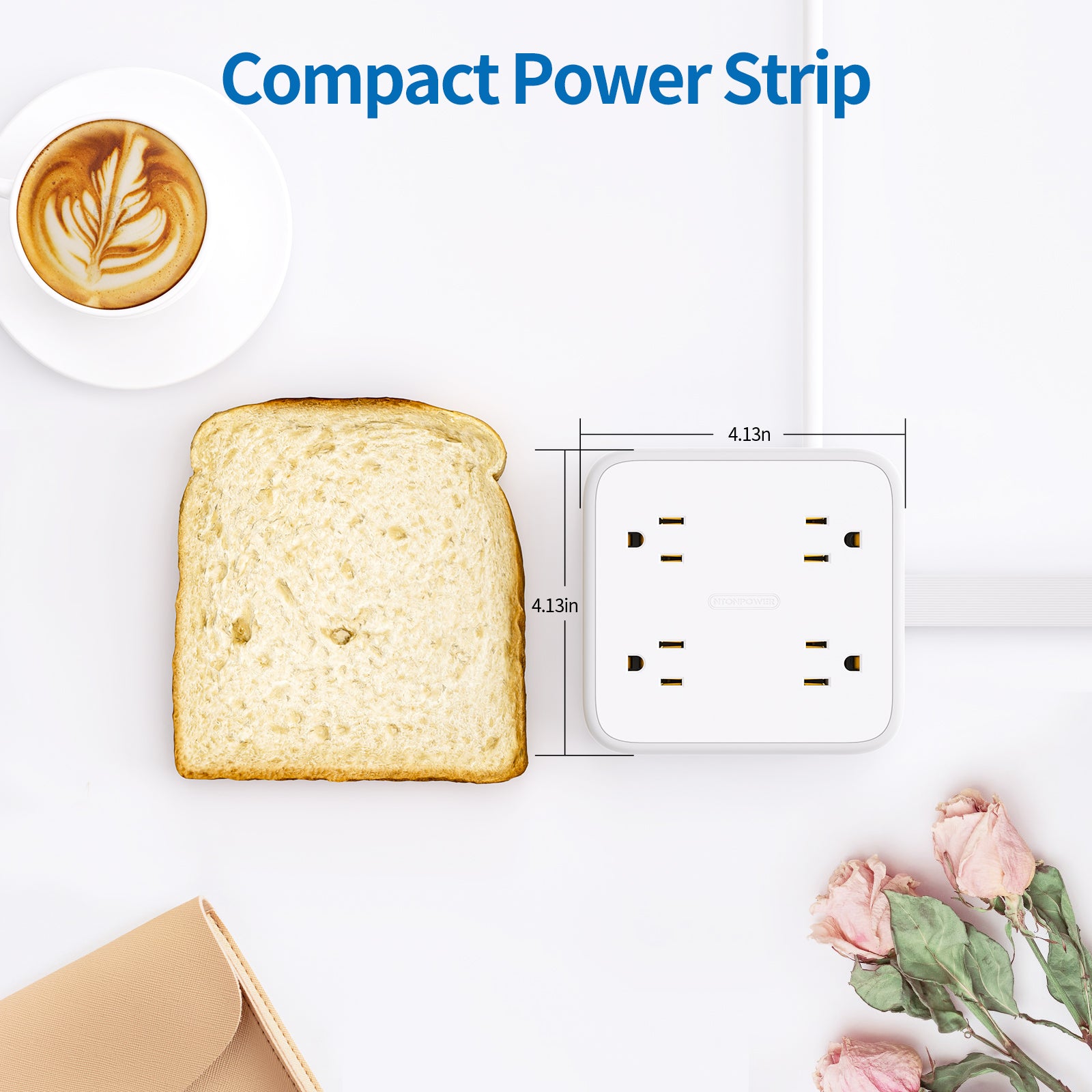 Ntonpower Powercube Power Strip 8 Outlets 3 USB Wrapped Cord