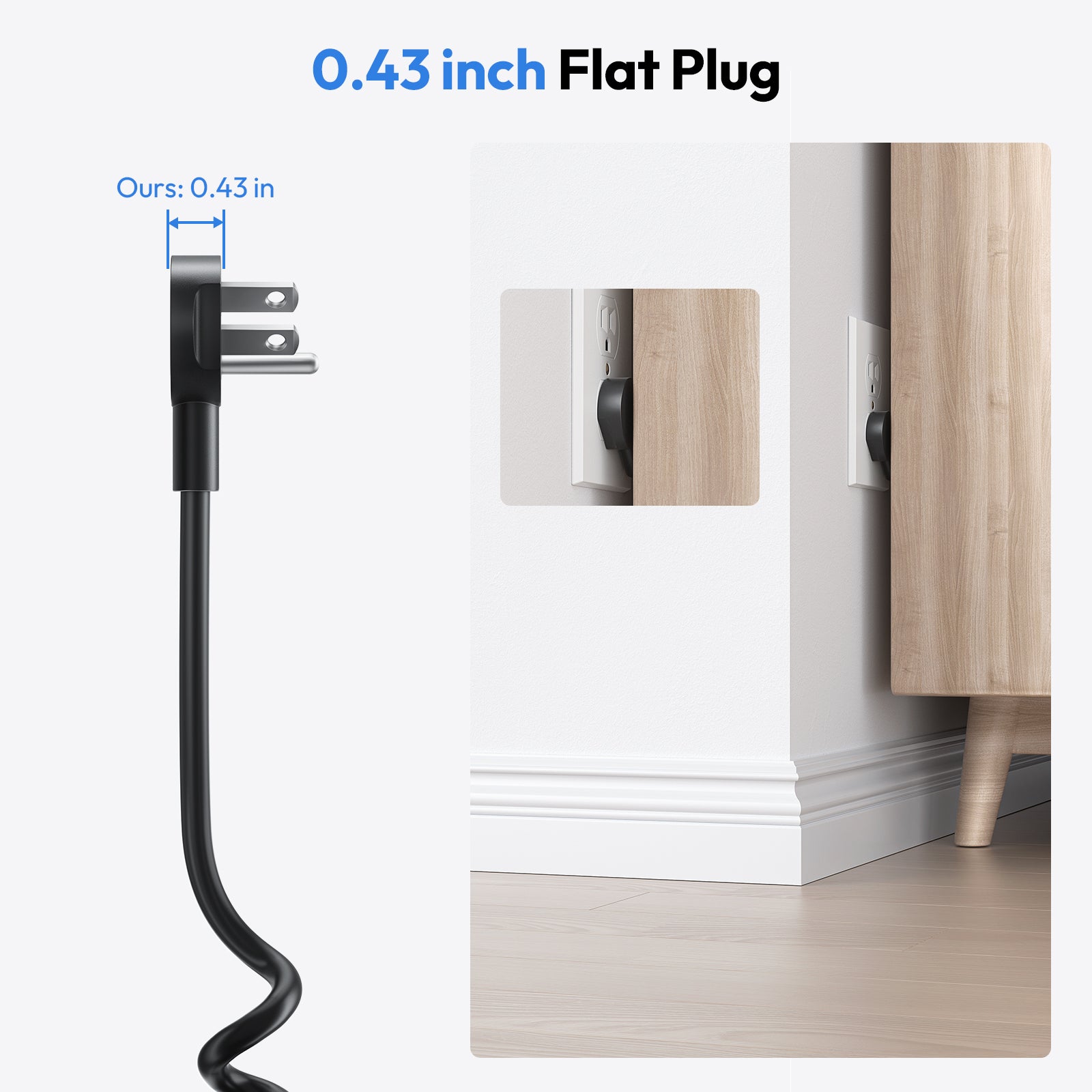 NTONPOWER Standing Desk Power Strip 9 Outlets 2 USB-A 1 USB-C