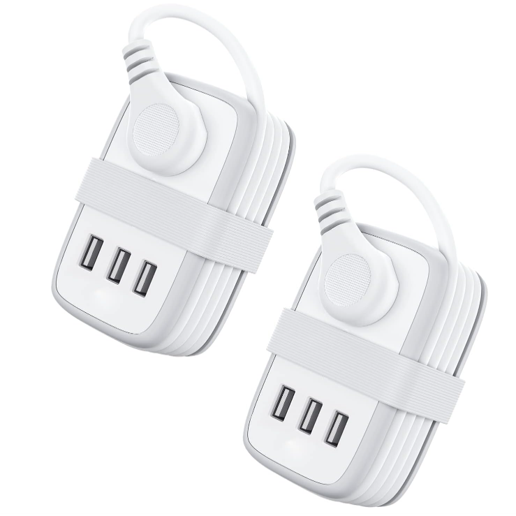 Ntonpower Neue Taschen-Steckdosenleiste mit 2 Steckdosen und 3 USB-Anschlüssen