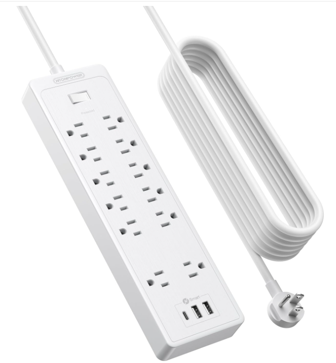 Ntonpower Surge Protector Power Strip 12 Outlets 2 USB-A 1-USB C（SKU: LS-12A3U-US-BK-4.6M,  ASIN: B08CKBHCLD, GTIN：6954301173823）