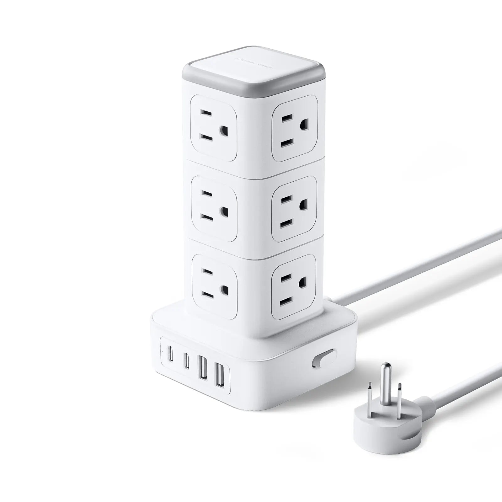 Ntonpower New Surge Protector Power Strip Tower 12 Outlets 2 USB-A 2 USB-C