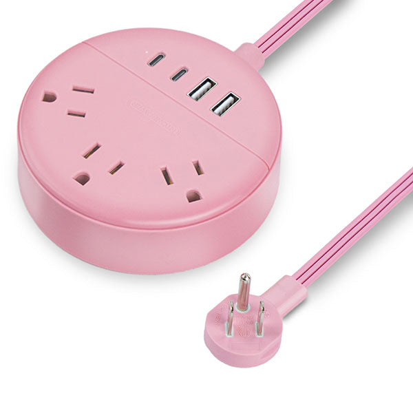 Ntonpower New Dot  Power Strip 3 Outlets 2 USB-A 2 USB-C Small&Travel