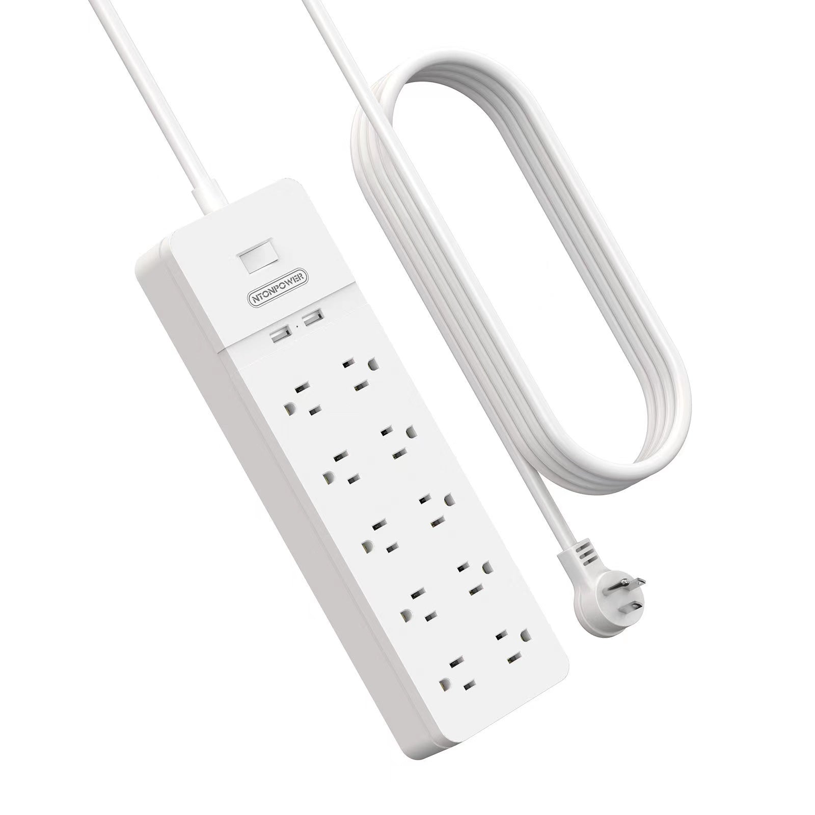 Ntonpower 1080J Surge Protector Power Strip Tower 8 Outlets 5 USB