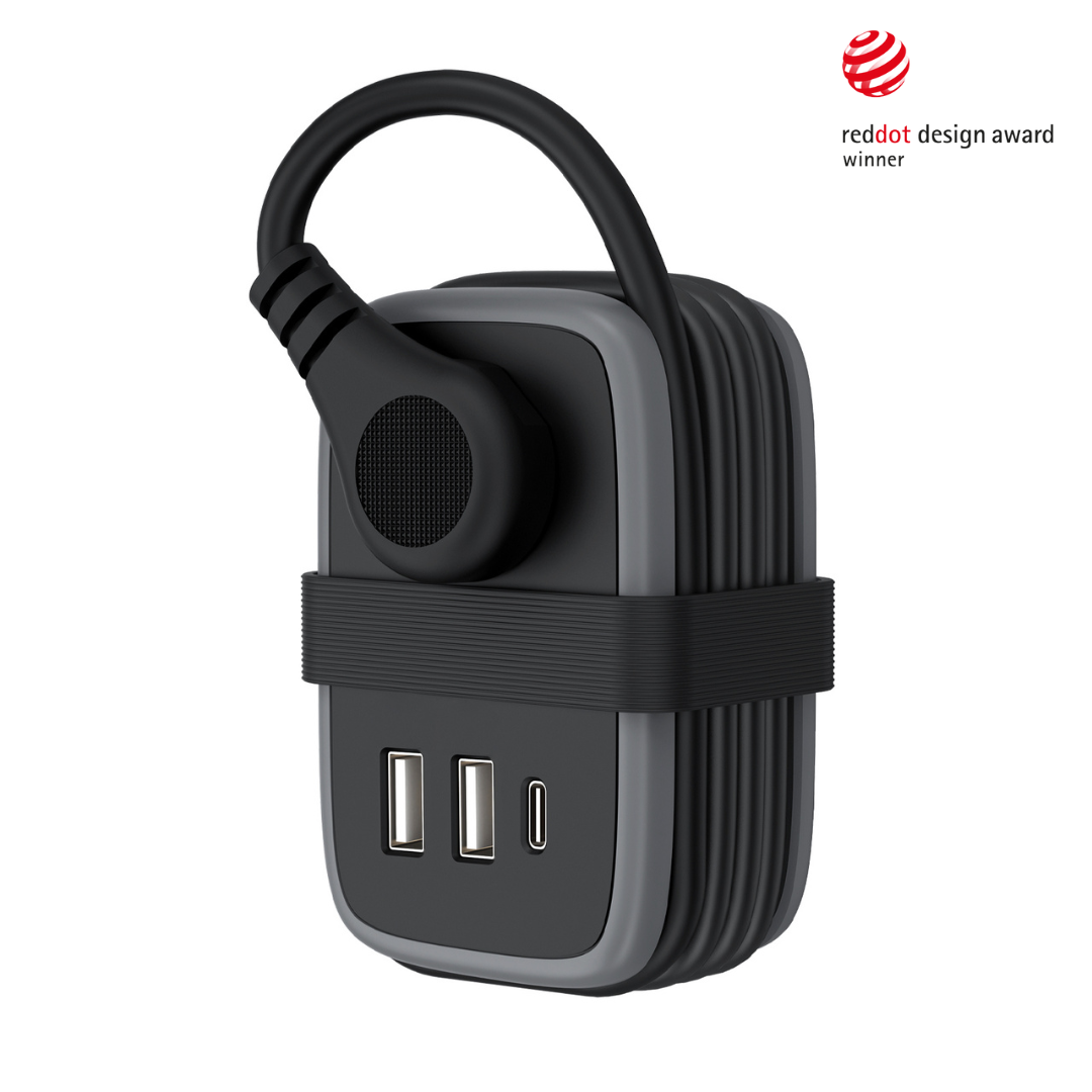 Ntonpower Neue Taschen-Steckdosenleiste mit 2 Steckdosen und 3 USB-Anschlüssen