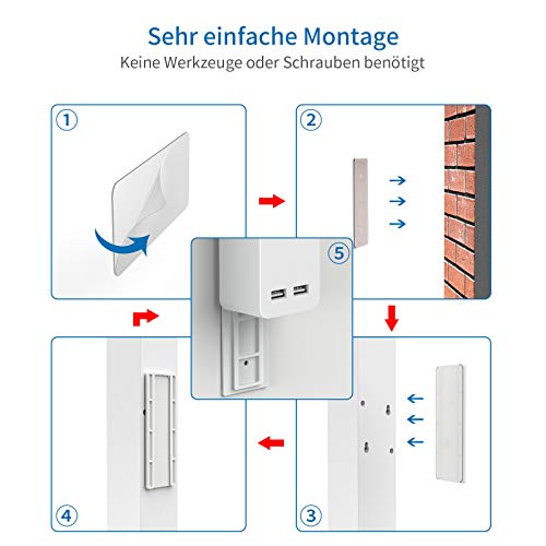 NTONPOWER EU 3 Socket 2 USB Steckdosenleiste Überspannungsschutz