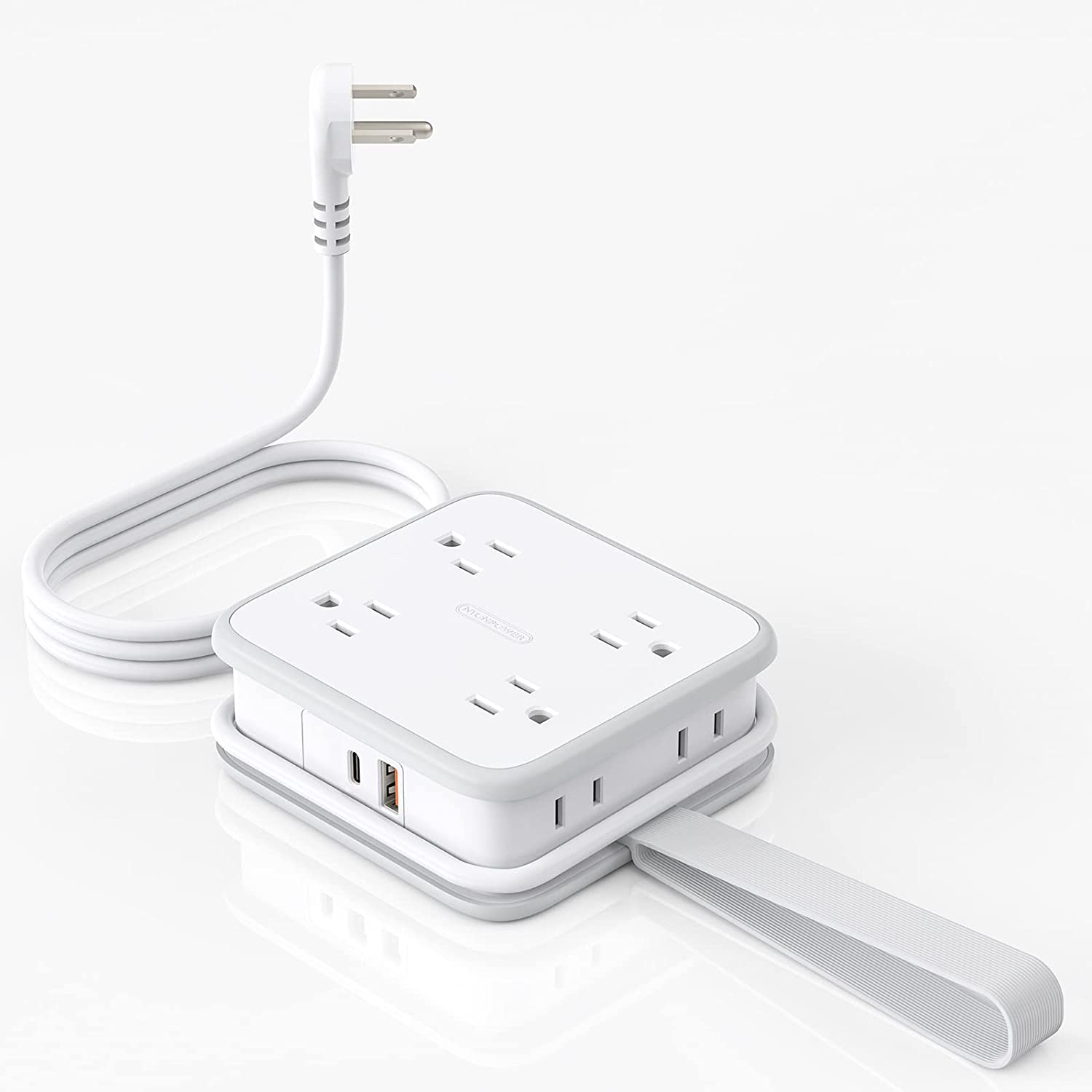 Ntonpower Power Cube 8 Widely Outlets and 3 Ports Power Strip