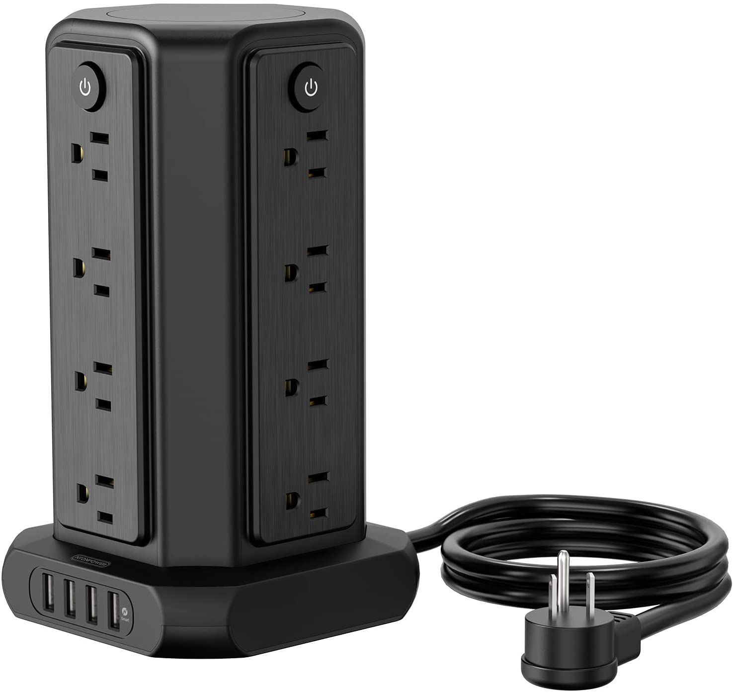 Ntonpower Surge Protector Power Strip Tower 16 Outlets 4 USB 1080J